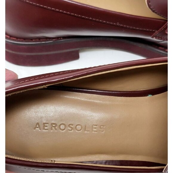 AEROSOLES Burgundy Loafers - Picture 4 of 8